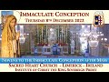 Thursday 8th December 2022: Immaculate Conception (Mass followed by benediction)