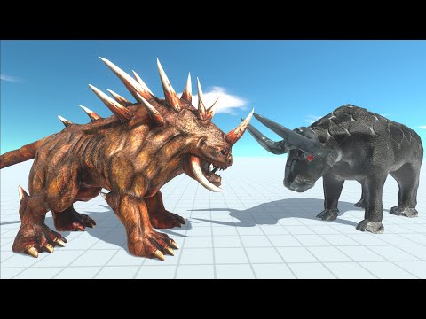 Hellhound vs Gorgon🦙🐃 I Red Eyes Battle | - Animal Revolt Battle Simulator