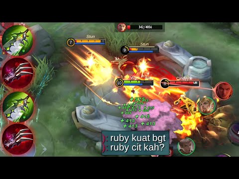 Build Ruby Ini Terlalu Over Power Musuh Dibuat Kena Mental!! Ruby Best Build 2023