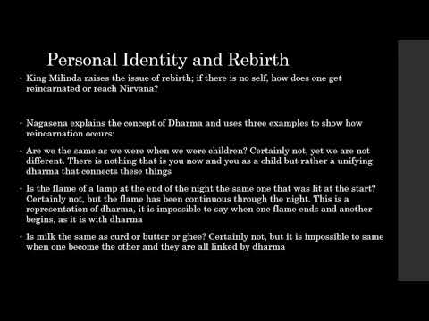 Buddhist Scritures Personal Identity and Rebirth