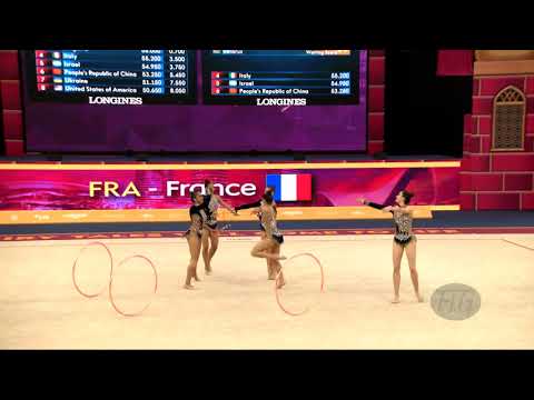 France (FRA) - 2019 Rhythmic Worlds, Baku (AZE) - Qualifications 3 Hoops + 2 Pairs Of Clubs