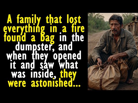A family that lost everything in a fire found a bag in the dumpster, and when they opened it and saw