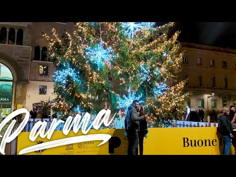 GREAT CHRISTMAS PARMA. Italy - 4k Walking Tour around the City - Travel Guide. trends, moda #Italy