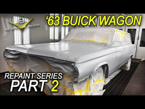 ✨ 1963 Buick LeSabre Wagon Repaint Video Series Part 2 at V8 Speed and Resto Shop