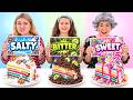 SWEET vs SALTY vs BITTER Food Challenge! Ruby and Bonnie