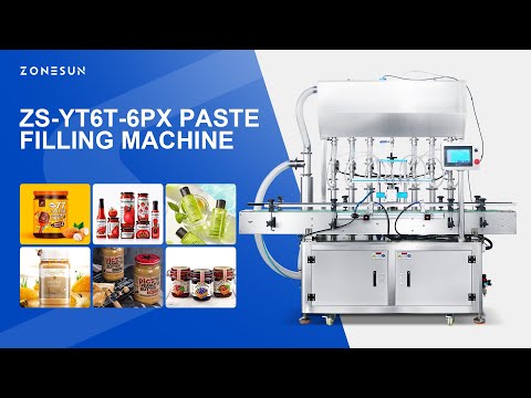 ZONESUN Automatic Six Head Liquid Filling Machine Servo Motor Detergent Thick Paste ZS-YT6T-6PX