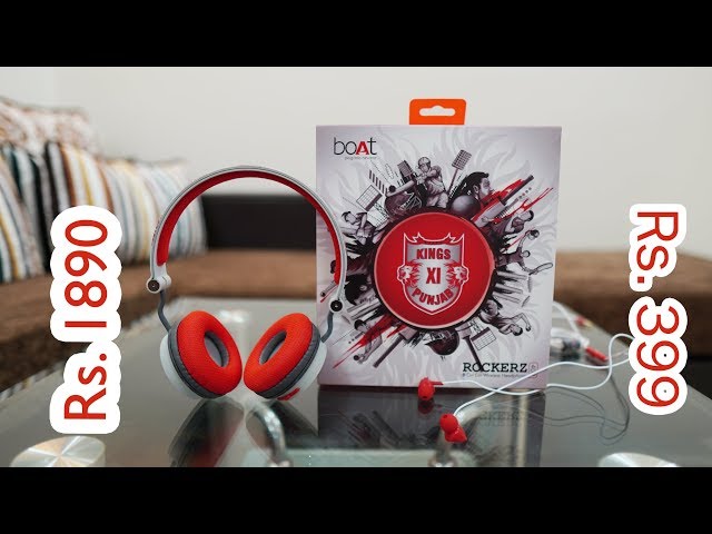 boAt Kings XI Punjab Edition Bassheads 100 and Rockerz 400 Bluetooth Wireless Headphone