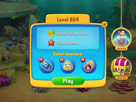 Fishdom level 854 - no boosters