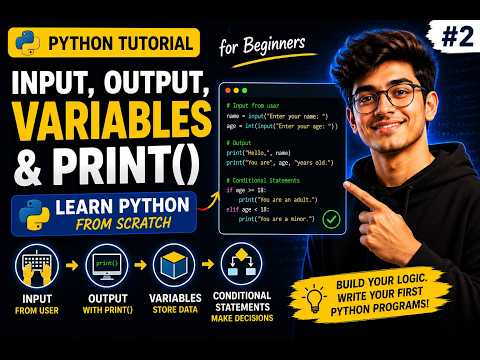 Learn Python From Scratch 2 User Input Variables Conditional Statements