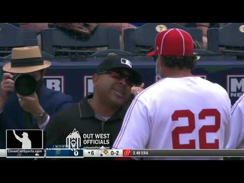 Ejection 052 - Adrian Johnson Ejects KC's Mike Matheny After Check Swing Strike Call on Merrifield