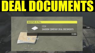 How to "find and extract shadow company deal documents" DMZ Location (Paperweights faction mission)