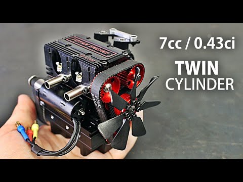 Starting The Twin Cylinder 4-Stroke Nitro Engine | Unboxing | Test