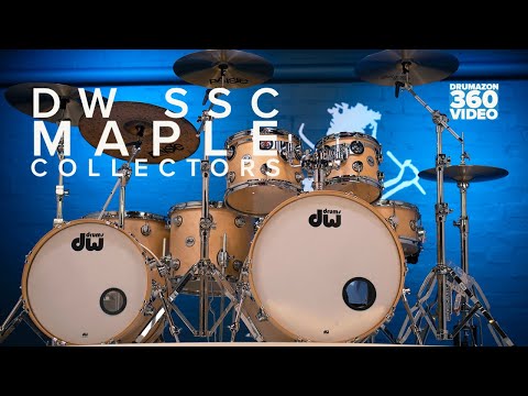 DW Drum Workshop Collectors SSC Natural Maple Drum Kit,  360 Rotational Video from Drumazon