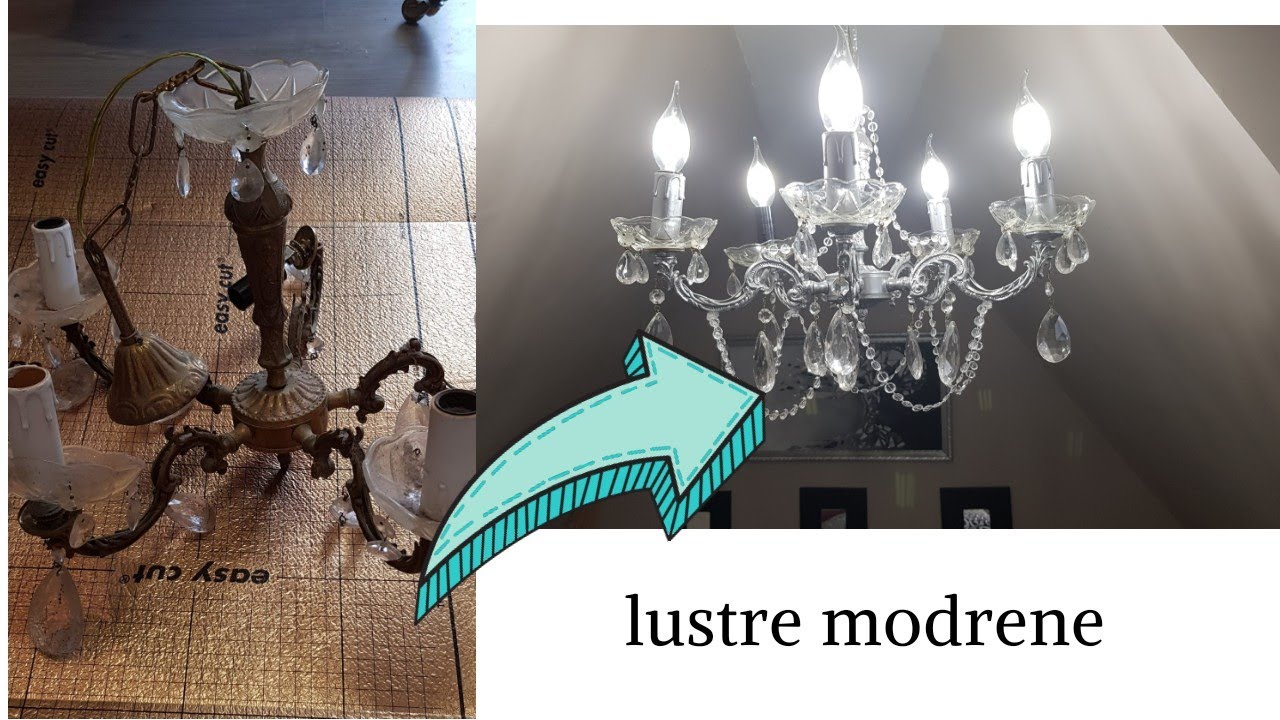 si vous avez un vieux lustre ne le jetez pas / je vous montre comment le modernisez