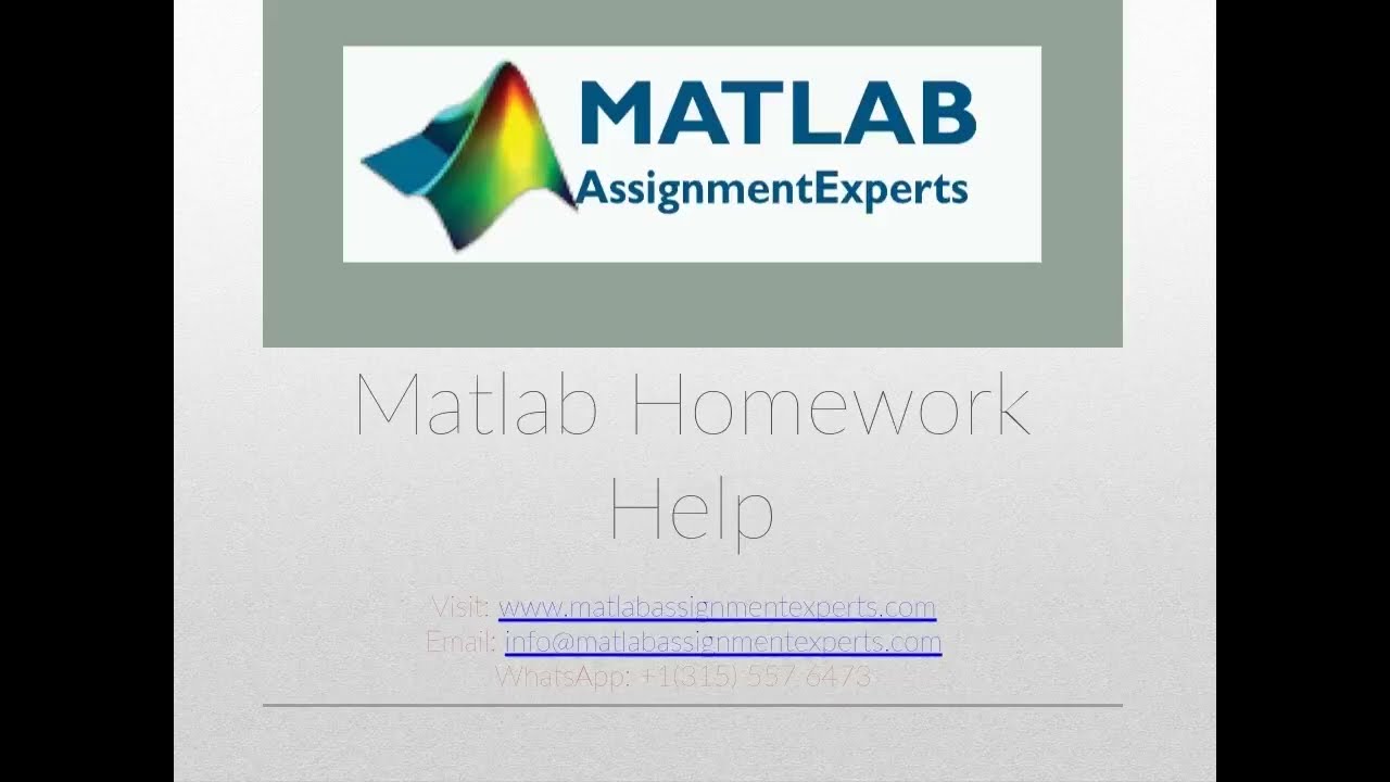 Matlab Homework Help