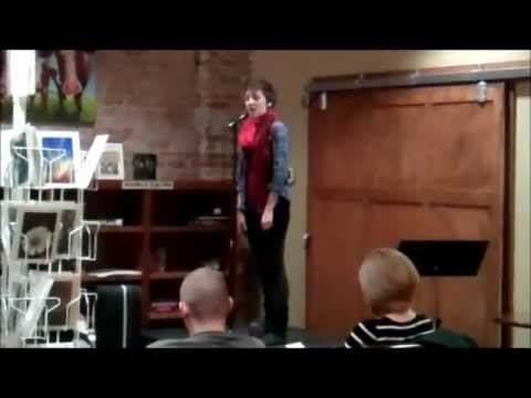 Carrie Rudzinski performing "The Prayer" at Katie's Cup Open Mic Night