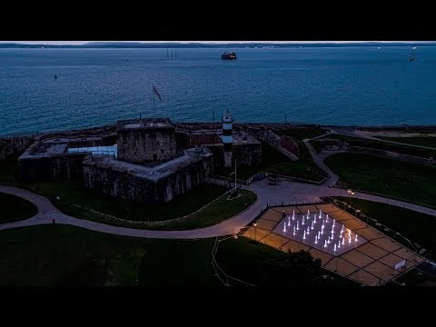 Cinematic view of the new Fountain down Brian Kidd Way - Southsea