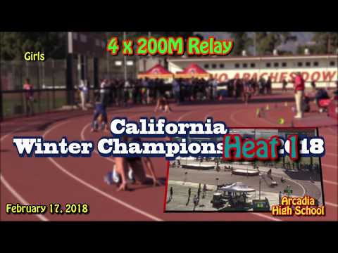 2018 TF - Winter Champs - 4x200 Relay (Girls, 3 Heats)