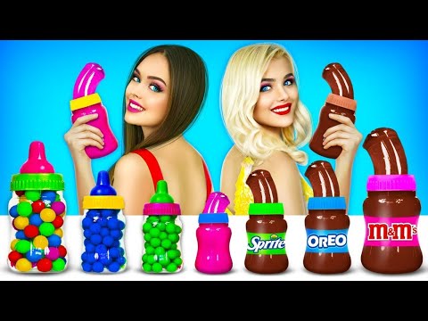 Sticle Gigantice Colorate cu Jeleuri de Băut | Tort din Jeleu cu Ochi și Bomboane de la RATATA COOL