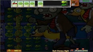 Plants vs Zombies Giant Zombie Minigame Dark Stormy Night | Episode 37