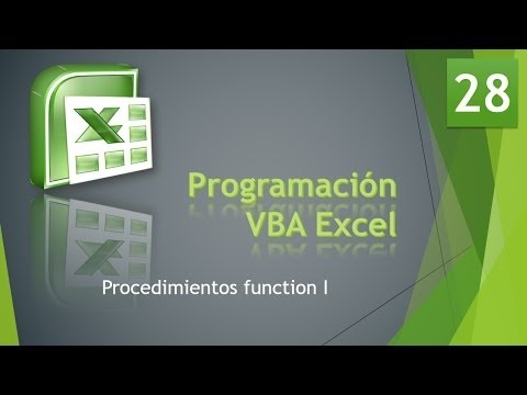 Curso VBA Excel Procedimientos Function I Vídeo 28