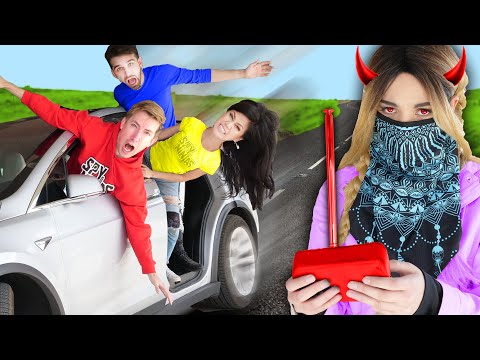 STALKER IS GONNA END US! - Alie Controls My Life for 24 Hours (Trapped in a Tesla)