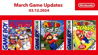 Game Boy – March 2024 Game Updates Trailer