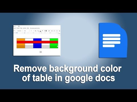 How to add or remove background color of Table in...