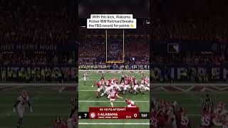 Alabama kicker Will Reichard becomes college football’s all-time points leader 😤 #shorts