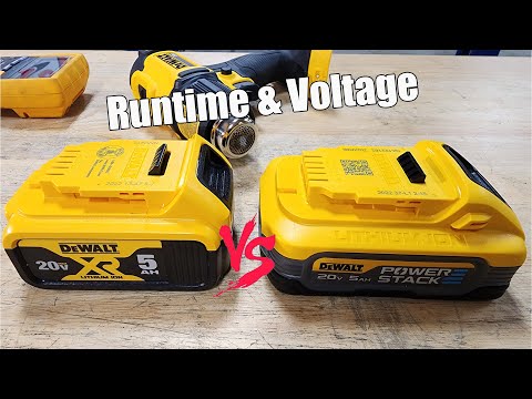 HUGE Info! Runtime & Voltage DEWALT PowerStack 5Ah Vs XR 5Ah Batteries