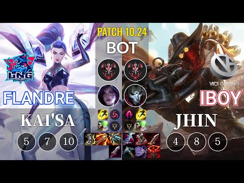LNG Flandre Kai'Sa vs VG iBoy Jhin Bot - KR Patch 10.24