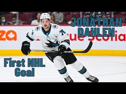 Jonathan Dahlen #76 (San Jose Sharks) first NHL goal Oct 19, 2021