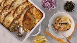 Smoked Salmon and Harvarti Deli Strata- Everyday Food with Sarah Carey