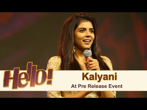 Kalyani Priyadharshan At Hello Pre Release Event