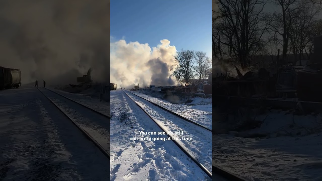 Massive fire destroys lumber yard