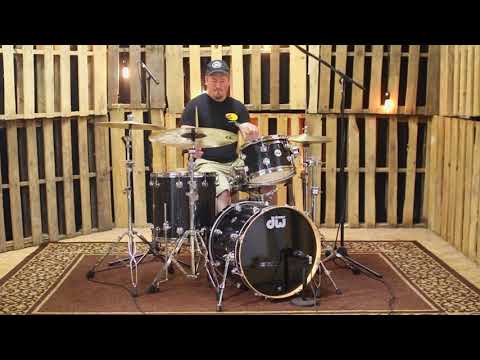 DW Collector's Maple Black Ice Drum Set - 20, 12, 16