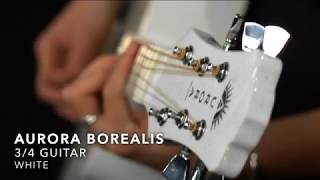 Video thumbnail for Luna Aurora Borealis 3/4 Guitar, White | Demonstration by Gear4music Guitars