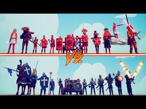 MEGA ANCIENT TEAM vs MEGA MEDIEVAL TEAM - Totally Accurate Battle Simulator | TABS