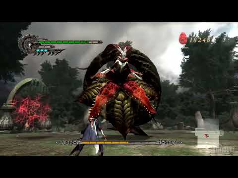 Nero fights a snake demon named Echidna.