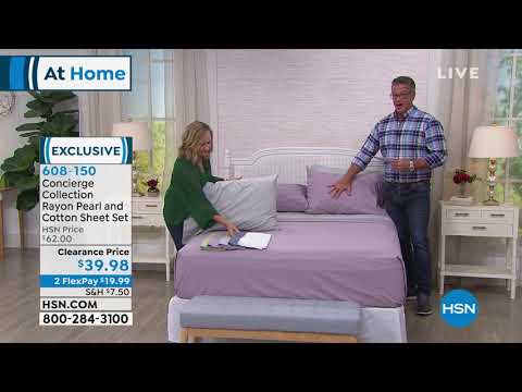 Concierge Collection Rayon Pearl and Cotton Sheet Set