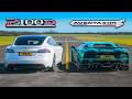 Lamborghini Aventador S v Tesla Model S P100D - DRAG RACE, ROLLING RACE & BRAKE TEST