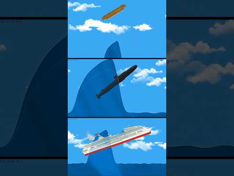 Different ships vs tsunami (95) #floatingsandbox