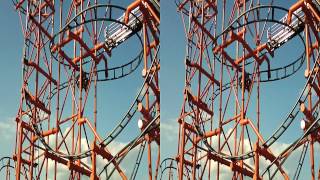 preview picture of video 'Mumbo Jumbo Rollercoaster 1080P HD 3D Stereoscopic - Flamingo Land Theme Park'