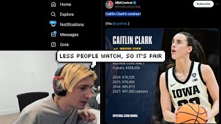 xQc agrees with Caitlin Clark's WNBA Contract