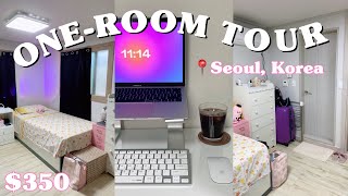 My $350 Korean Studio Apartment Tour 🏠🪞🇰🇷 University Area in Seoul, Korea
