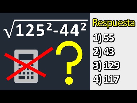Resolver la raíz sin calculadora. √(125²-44²)