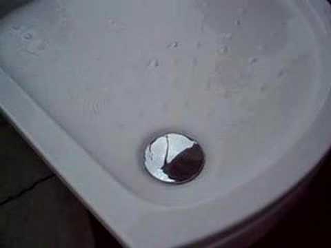Drainage test for Vista shower Tray