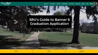 SRU's Guide to Banner 9 Graduation Application