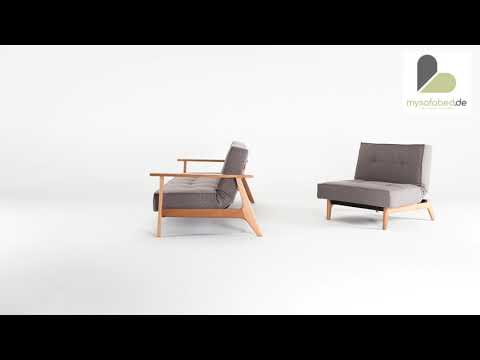 SPLITBACK Schlafsofa mit Frej Armlehnen von Innovation - Mixed Dance Grau (521) - mysofabed.de
