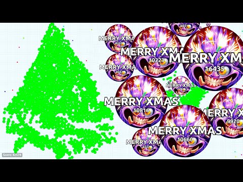 EPIC AGARIO SOLO & TEAM MOMENTS 🎄 ( Agar.io Christmas Special )